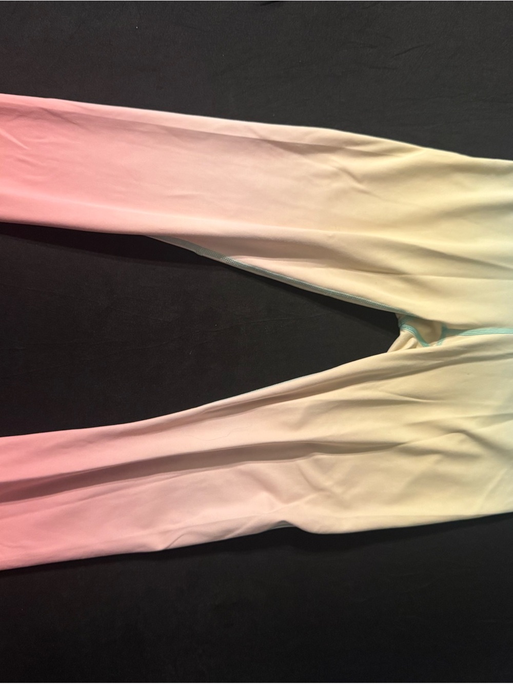 Fabletics Kids White Leggings with Mint Waist Trim
